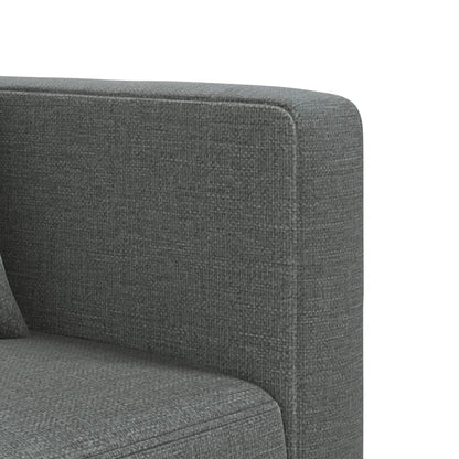 L-shaped Sofa Bed Dark Grey 275x140x70 cm Fabric