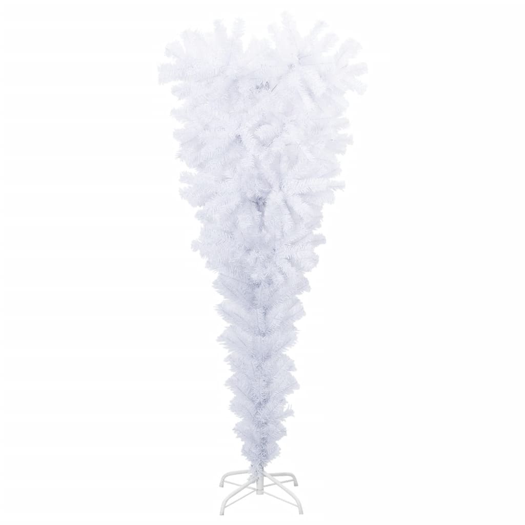 Upside-down Artificial Christmas Tree with Stand White 150 cm
