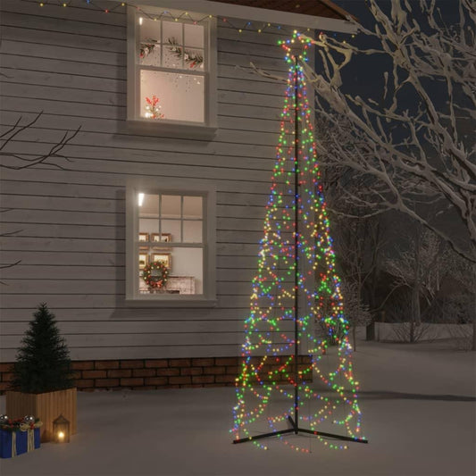 Christmas Cone Tree Colourful 500 LEDs 100x300 cm