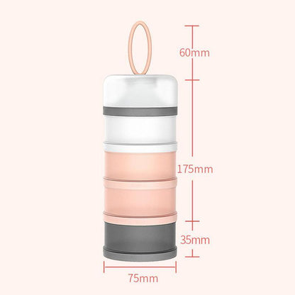 Baby Formula Milk Powder Snack Stackable 4 Layers Dispenser Container Infant Toddler Pink Blue