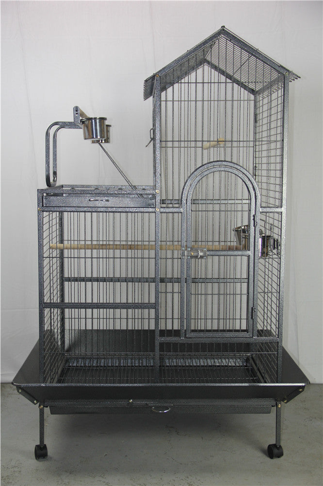160cm XL Bird Cage Pet Parrot Aviary Budgie Perch Castor Wheels