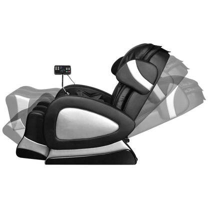 Massage Chair with Super Screen Black Faux Leather
