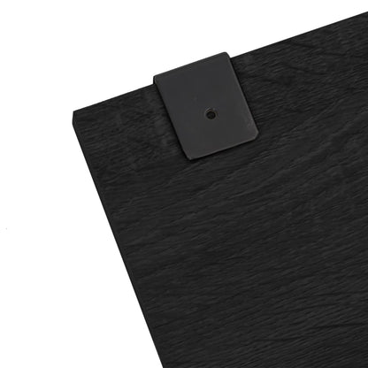 7 Piece Bathroom Furniture Set Black Engineered Wood