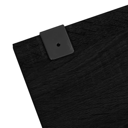 6 Piece Bathroom Furniture Set Black Engineered Wood