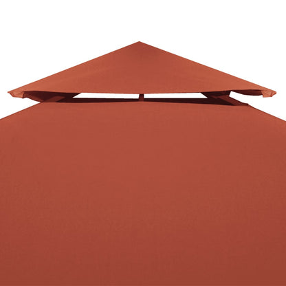 2-Tier Gazebo Top Cover 310 g/m² 4x3 m Terracotta