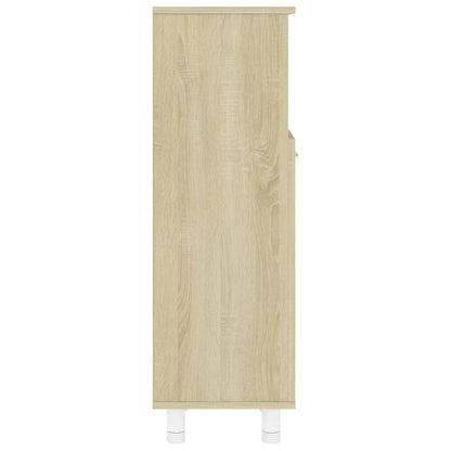 Bathroom Cabinet Sonoma Oak 30x30x95 cm Engineered Wood