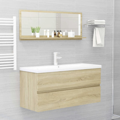 Bathroom Mirror Sonoma Oak 100x10.5x37 cm Engineered Wood