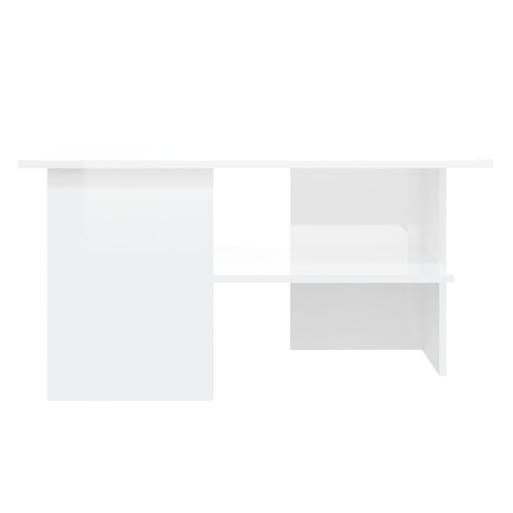 Coffee Table High Gloss White 90x60x46.5 cm Engineered Wood
