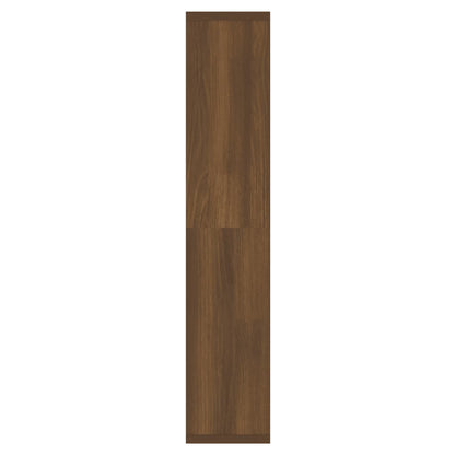 Mirror Cabinet with LED Brown Oak 91x15x76.5 cm