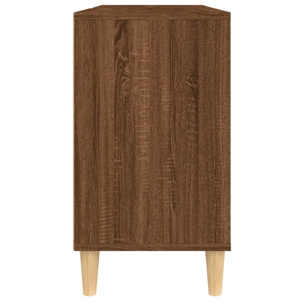 Sink Cabinet Brown Oak 80x33x60 cm Engineered Wood