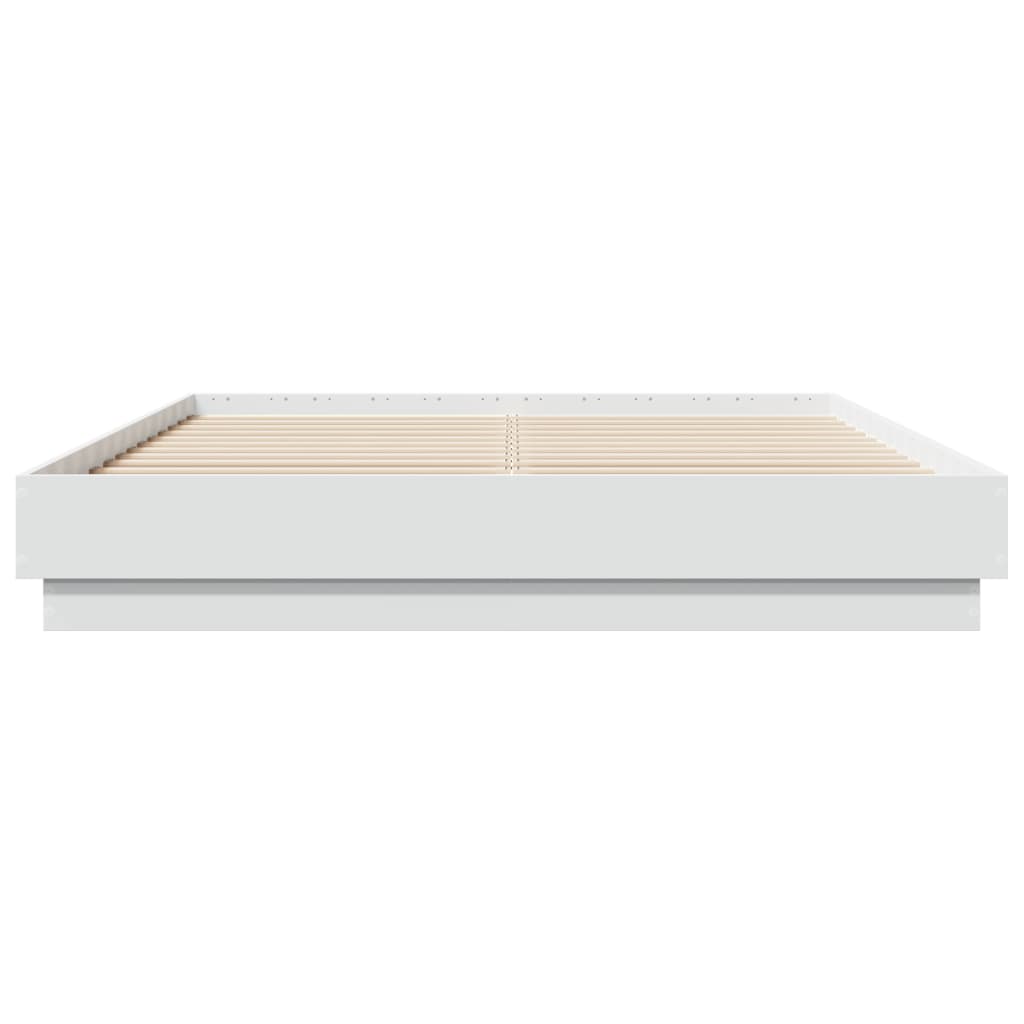 Bed Frame White 150x200 cm Engineered Wood