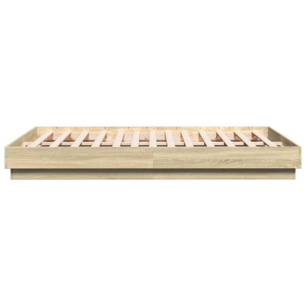 Bed Frame Sonoma Oak 150x200 cm Engineered Wood