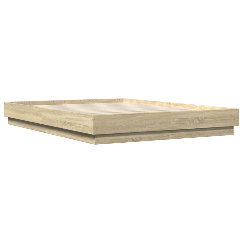 Bed Frame Sonoma Oak 150x200 cm Engineered Wood