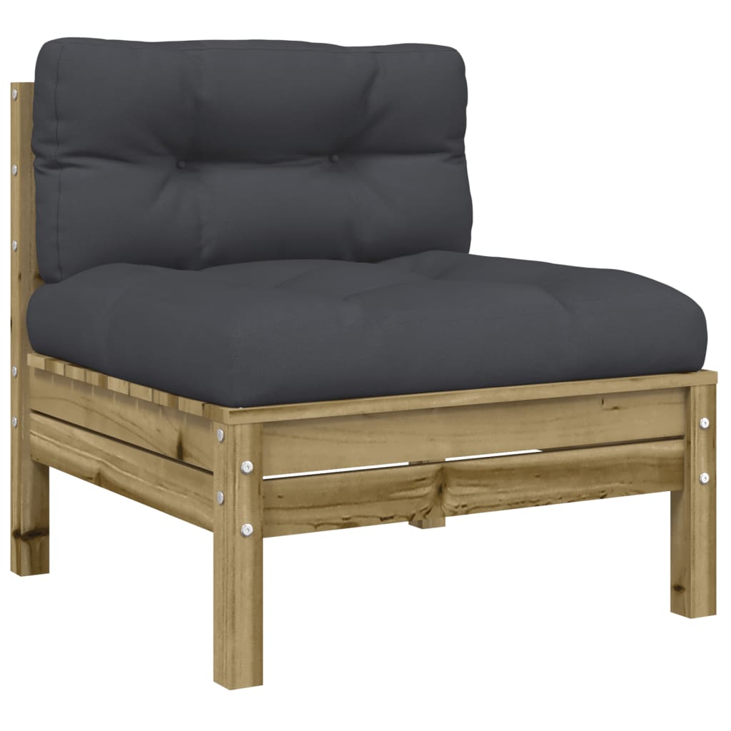 9 Piece Garden Sofa Set with Cushions Impregnated Wood Pine