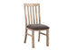2x Wooden Frame Leatherette in Solid Acacia Wood & Veneer Dining Chairs in Oak Colour
