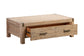 Coffee Table Solid Acacia Wood & Veneer Frame 2 Drawers Storage Oak Colour