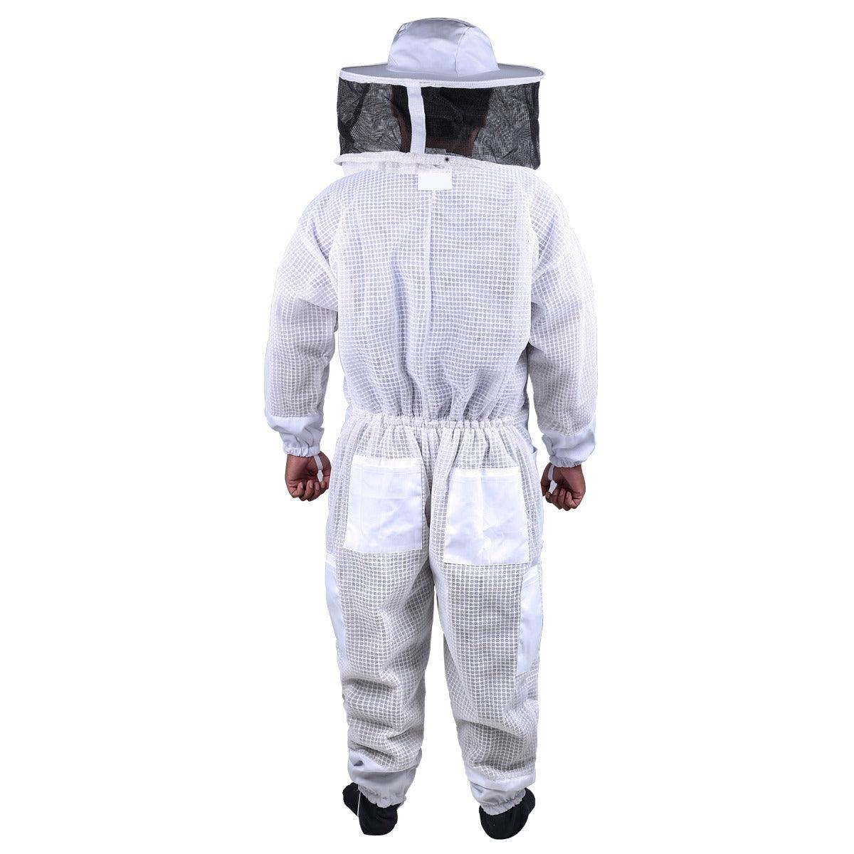Beekeeping Bee Full Suit 3 Layer Mesh Ultra Cool Ventilated Round Head Beekeeping Protective Gear SIZE L