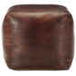 Pouffe Dark Brown 40x40x40 cm Genuine Goat Leather