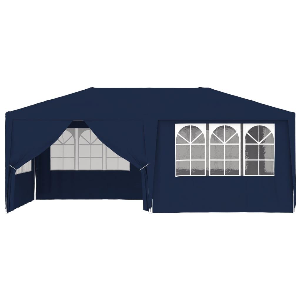 Professional Party Tent with Side Walls 4x6 m Blue 90 g/m²