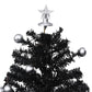 Snowing Christmas Tree with Umbrella Base Black 75 cm PVC