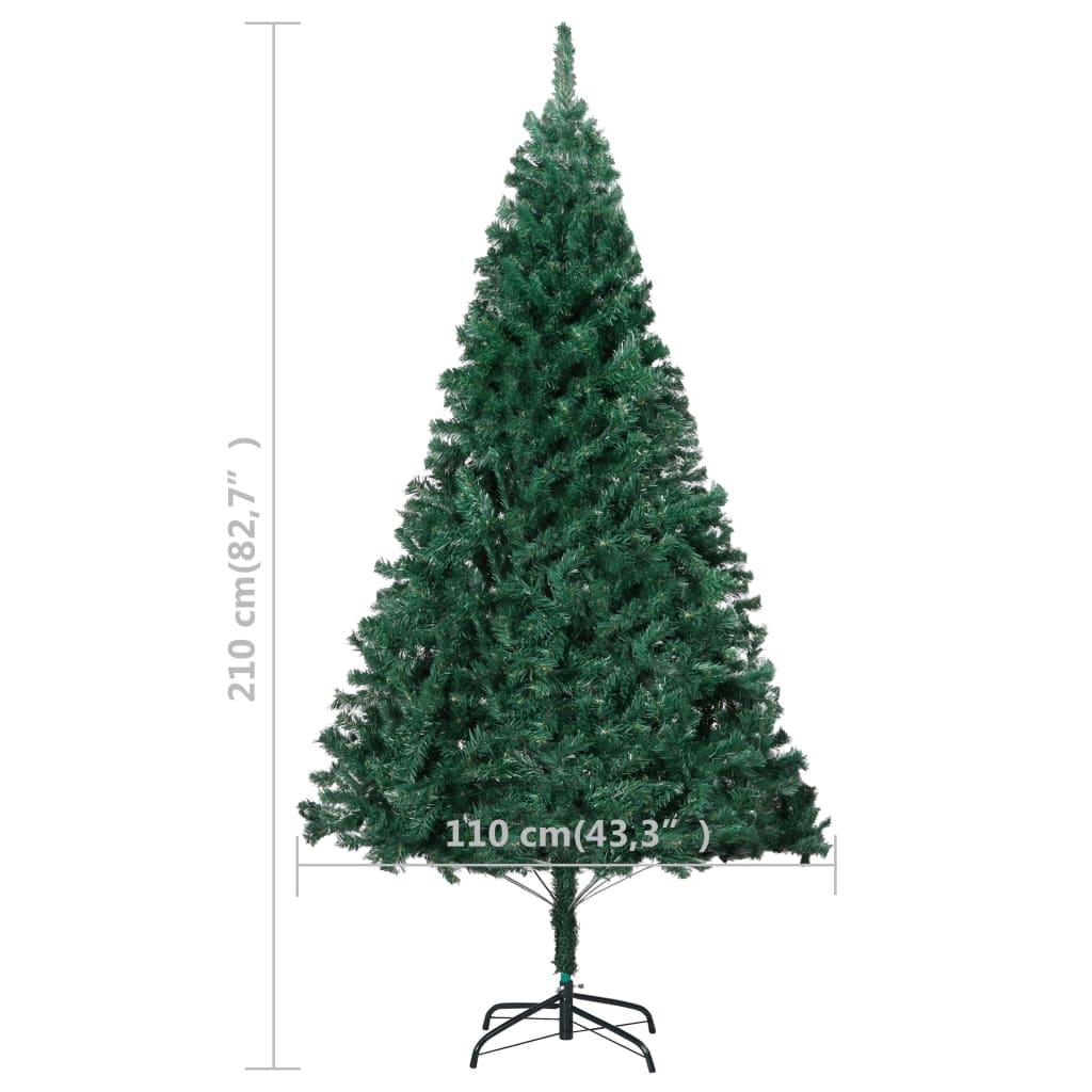 Artificial Christmas Tree with Thick Branches Green 210 cm PVC