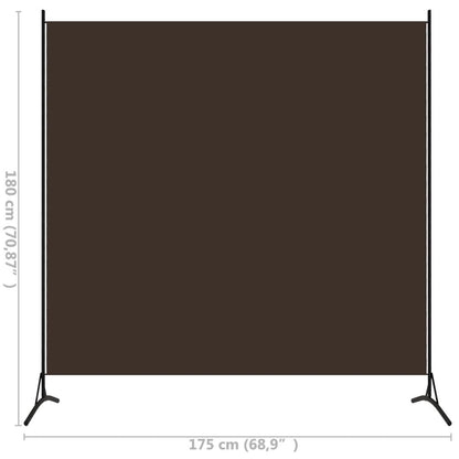 1-Panel Room Divider Brown 175x180 cm