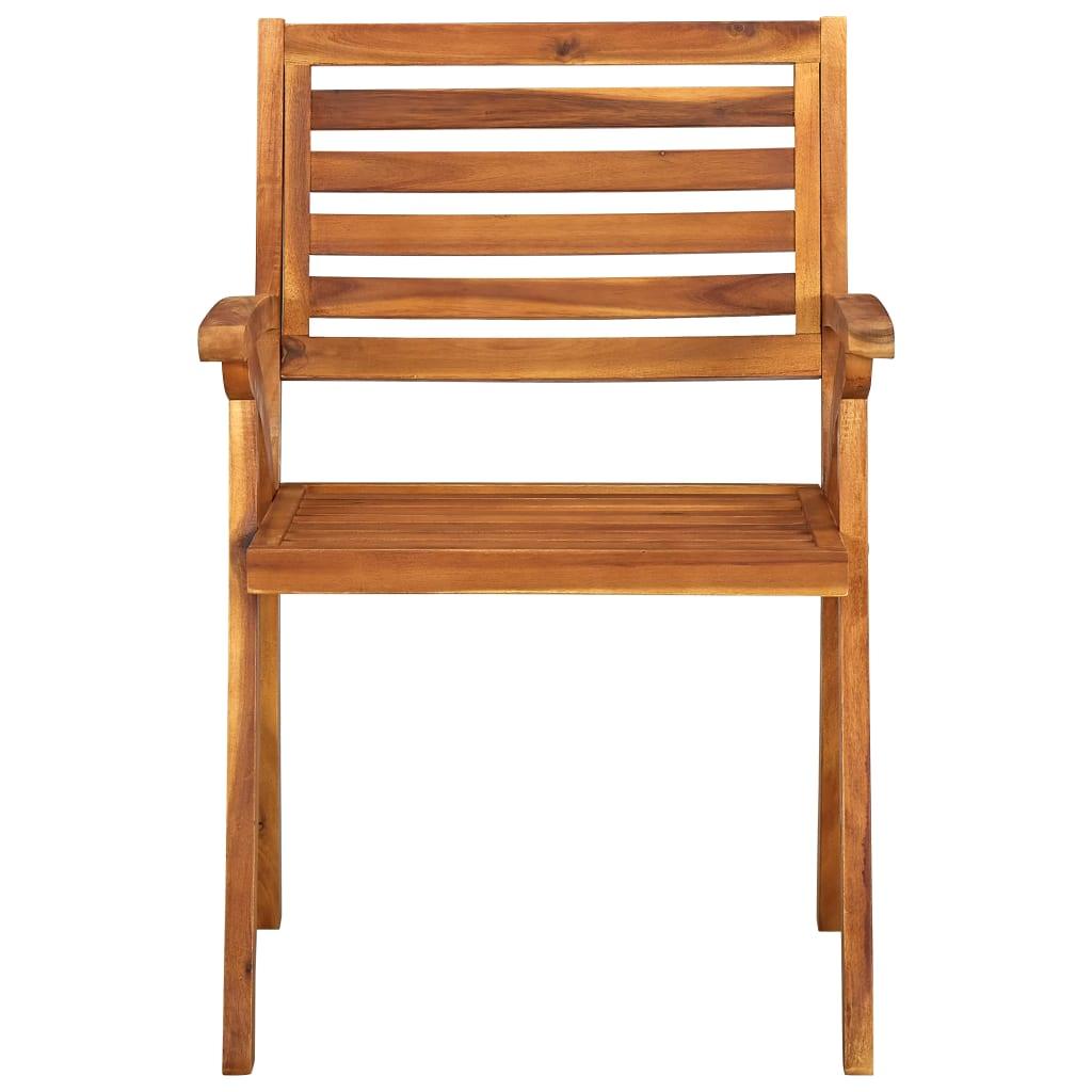 Garden Chairs 3 pcs Solid Acacia Wood