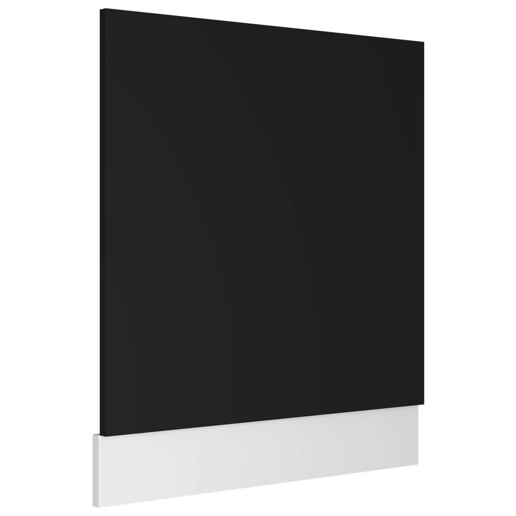 Dishwasher Panel Black 59.5x3x67 cm Engineered Wood