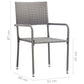 Outdoor Dining Chairs 6 pcs Poly Rattan Anthracite