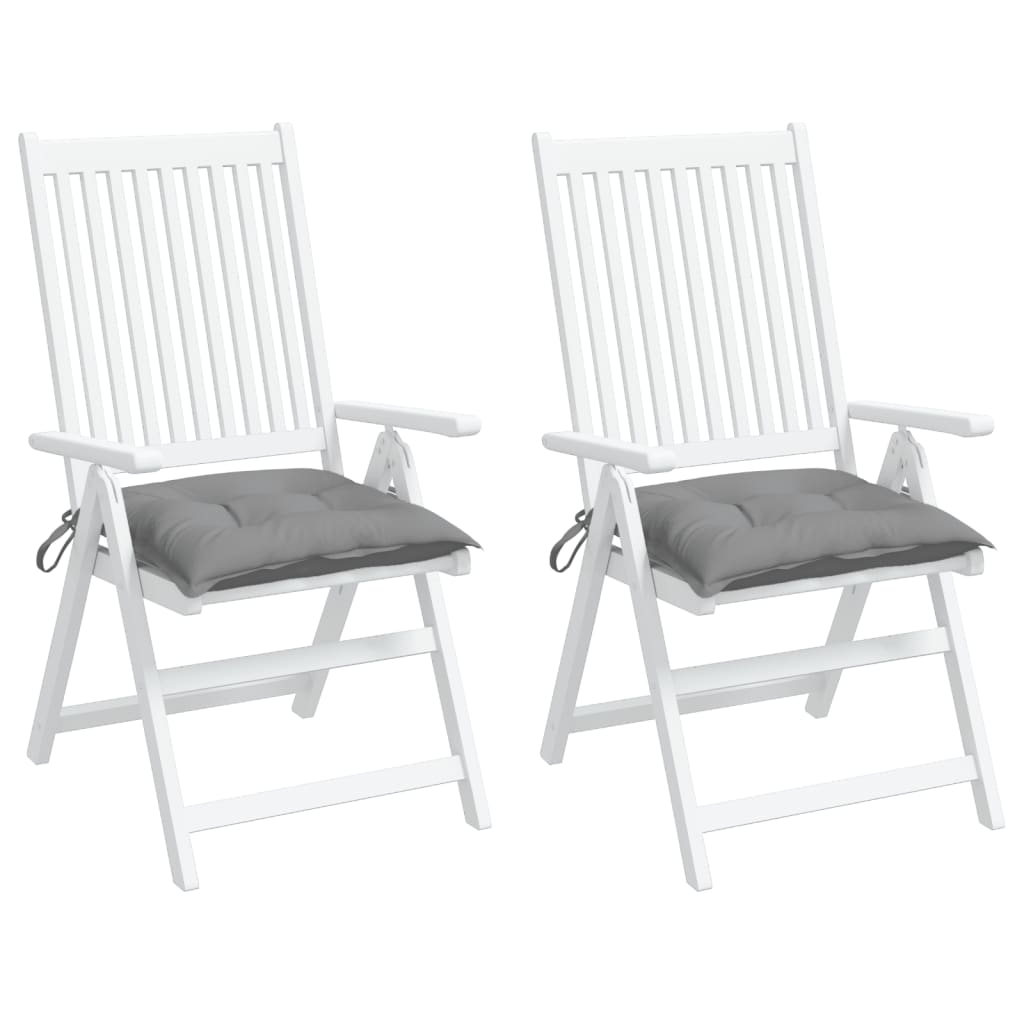 Chair Cushions 2 pcs Grey 40x40x7 cm Oxford Fabric