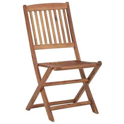 Folding Outdoor Chairs 2 pcs Solid Acacia Wood