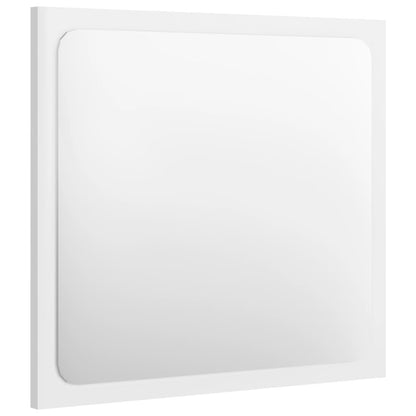 Bathroom Mirror High Gloss White 40x1.5x37 cm Engineered Wood