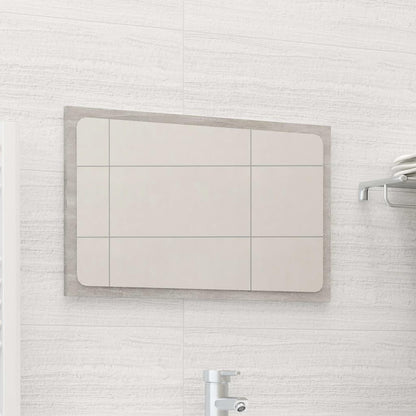 Bathroom Mirror Concrete Grey 60x1.5x37 cm Engineered Wood