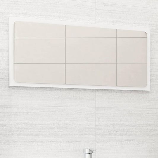 Bathroom Mirror White 80x1.5x37 cm Engineered Wood
