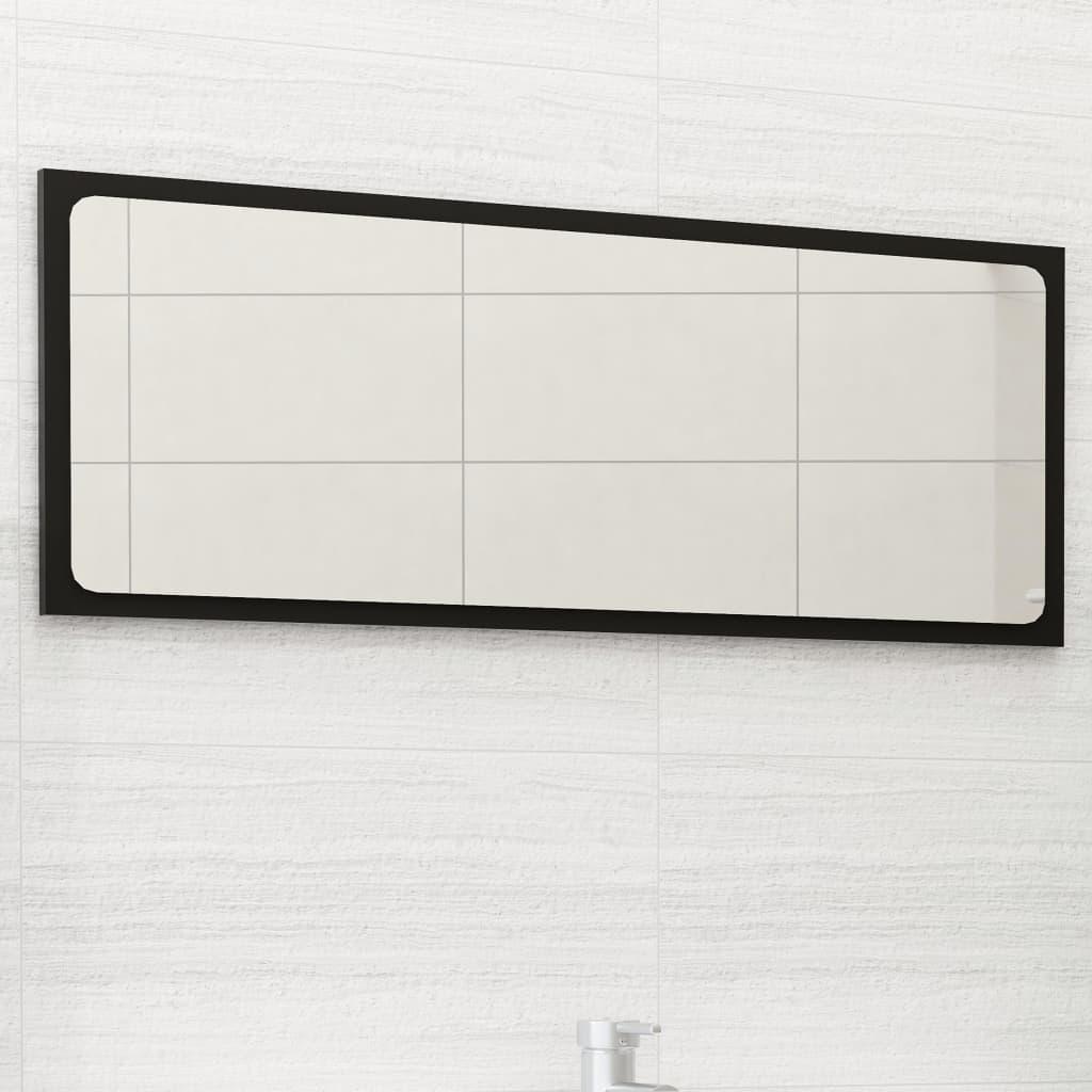 Bathroom Mirror Black 90x1.5x37 cm Engineered Wood