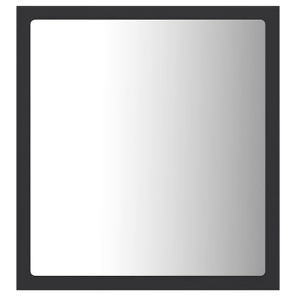 LED Bathroom Mirror Grey 40x8.5x37 cm Acrylic