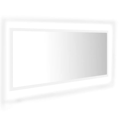 LED Bathroom Mirror White 100x8.5x37 cm Acrylic