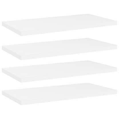 Bookshelf Boards 4 pcs White 40x20x1.5 cm Engineered Wood