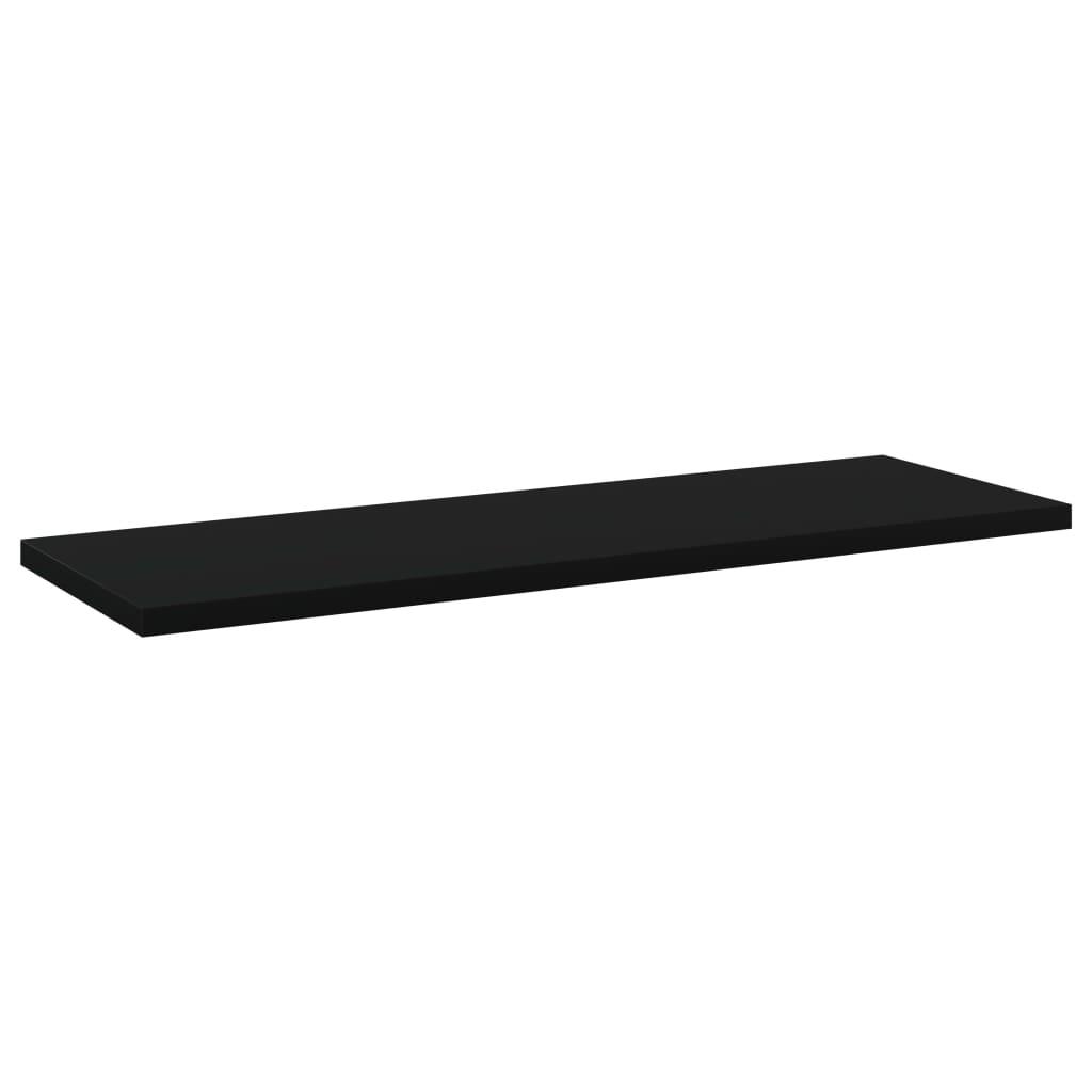 Bookshelf Boards 4 pcs Black 60x20x1.5 cm Engineered Wood