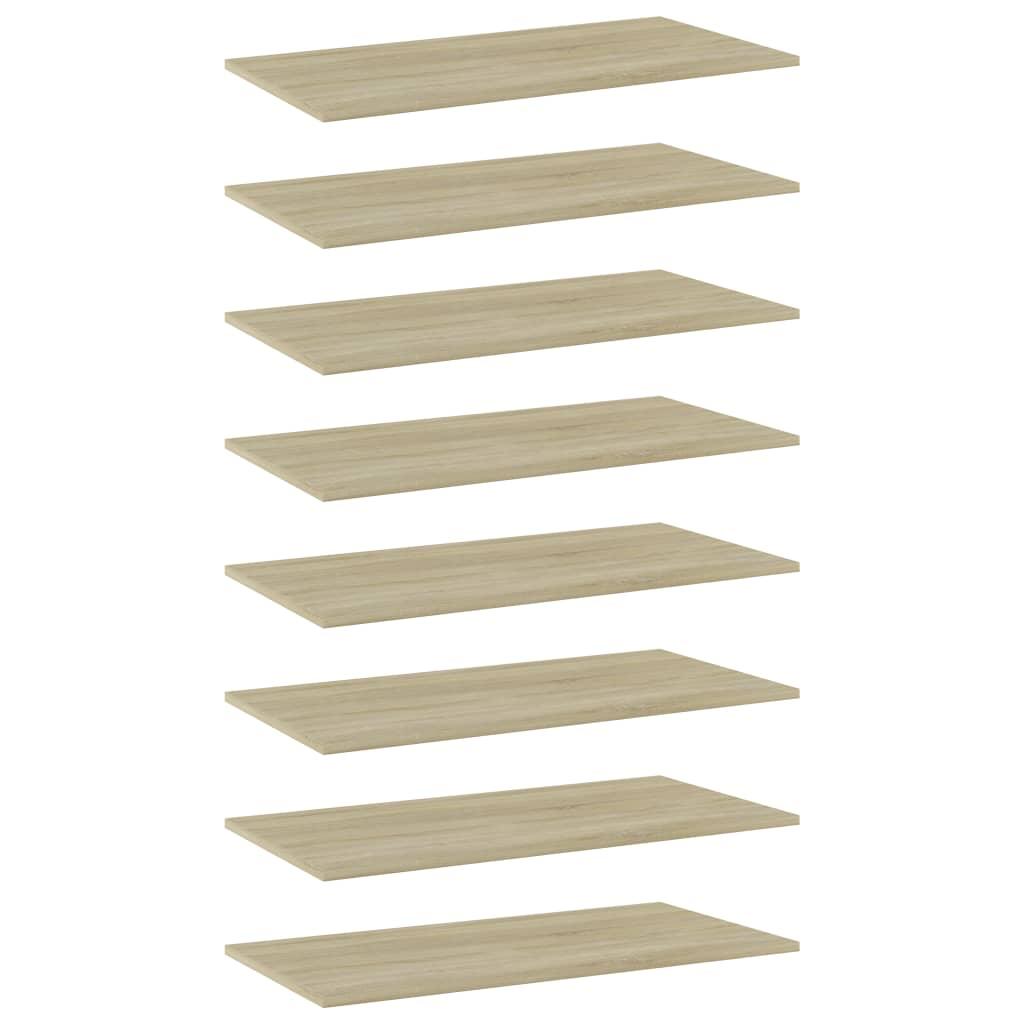 Bookshelf Boards 8 pcs Sonoma Oak 80x40x1.5 cm Engineered Wood