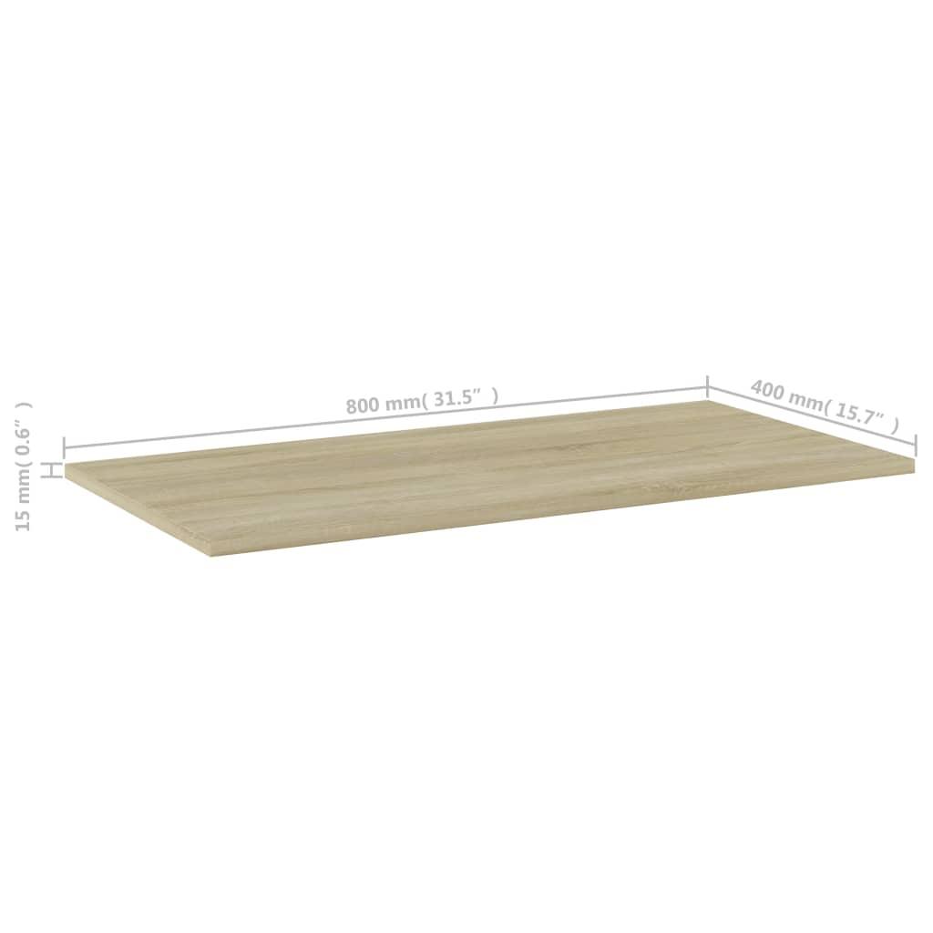 Bookshelf Boards 8 pcs Sonoma Oak 80x40x1.5 cm Engineered Wood