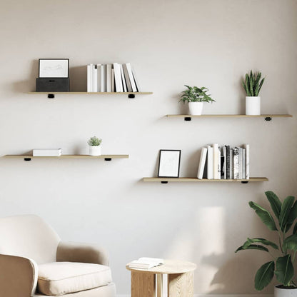 Bookshelf Boards 8 pcs Sonoma Oak 100x20x1.5 cm Engineered Wood