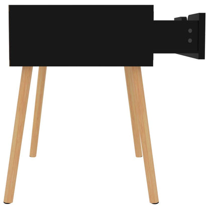 Bedside Cabinet High Gloss Black 40x40x56 cm Engineered Wood