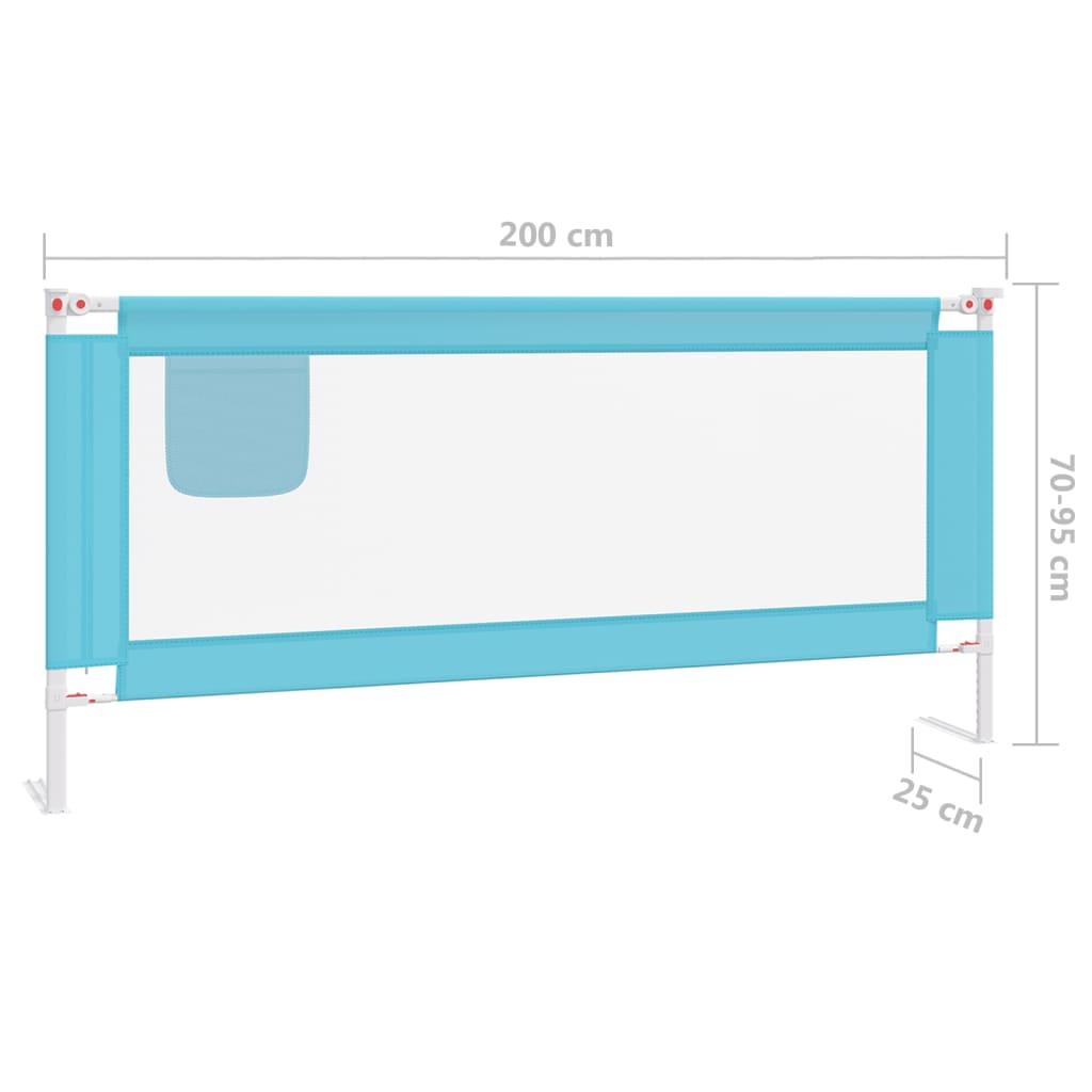 Toddler Safety Bed Rail Blue 200x25 cm Fabric