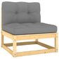 2 Piece Garden Lounge Set with Cushions Solid Pinewood