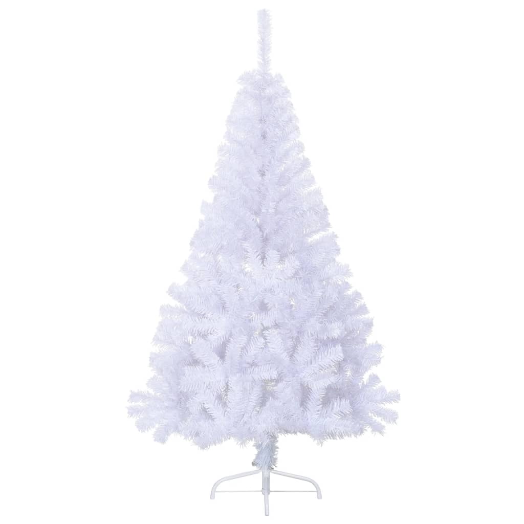 Artificial Half Christmas Tree with Stand White 120 cm PVC