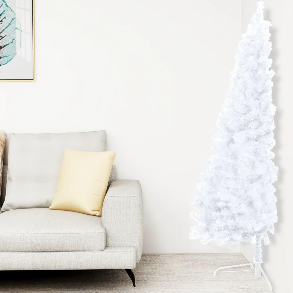 Artificial Half Christmas Tree with LEDs&Ball Set White 120 cm