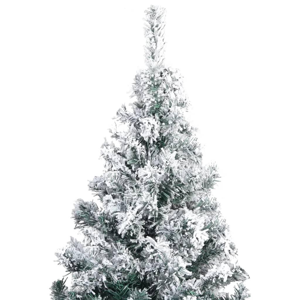 Artificial Christmas Tree LEDs&Ball Set&Flocked Snow Green 300 cm