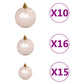 Upside-down Artificial Pre-lit Christmas Tree with Ball Set 210 cm