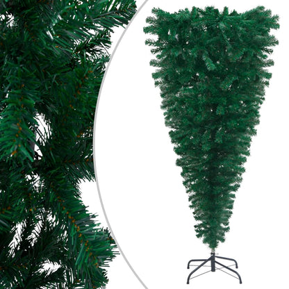 Upside-down Artificial Pre-lit Christmas Tree with Ball Set 240 cm